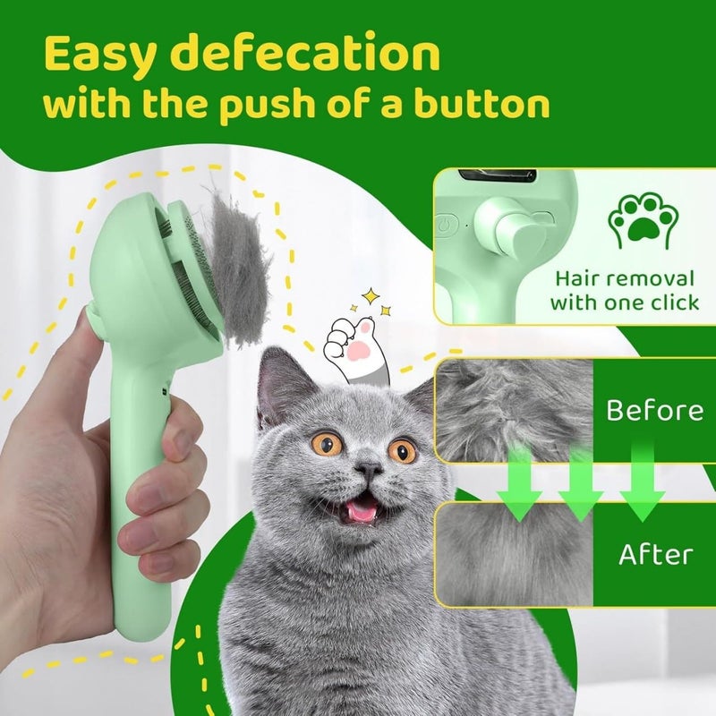 APURK 2 In 1 Multi Purpose Steaming & Rolling Brush | Rechargeable Grooming Comb | Remove Mat Shedding | Pet Care Accessories | Portable Bath Free Pet Hair Cleaning Brush (Pack of 1,Multicolor) - Image 4