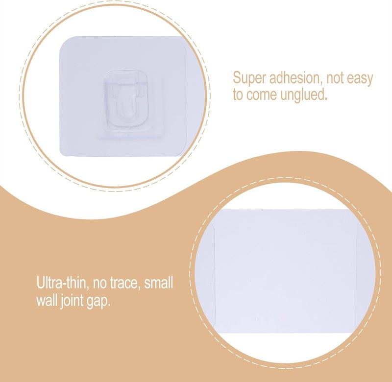 No-Drill Wall Storage Buckle Hooks, 30pcs Nail-Free Traceless Adhesive Stickers for Home Organization, Seamless Double Single Row Utility Hangers for Kitchen Bathroom - Image 3