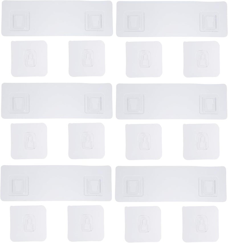 No-Drill Wall Storage Buckle Hooks, 30pcs Nail-Free Traceless Adhesive Stickers for Home Organization, Seamless Double Single Row Utility Hangers for Kitchen Bathroom - Image 1