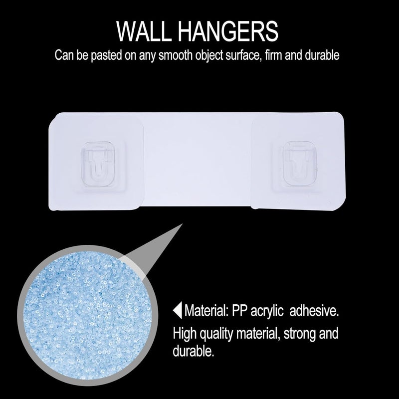 No-Drill Wall Storage Buckle Hooks, 30pcs Nail-Free Traceless Adhesive Stickers for Home Organization, Seamless Double Single Row Utility Hangers for Kitchen Bathroom - Image 4