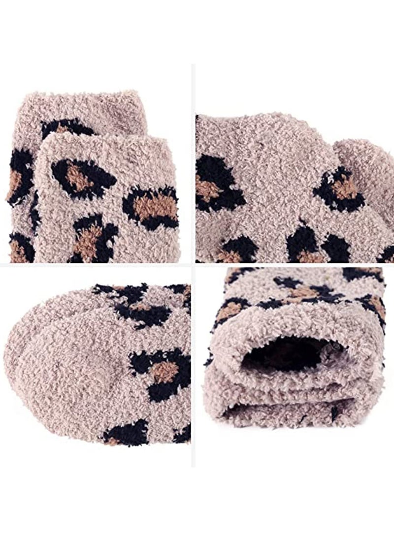 Womens Fuzzy Socks Warm Slipper Socks Winter Fluffy Socks Cozy Fuzzy Socks Athletic Fleece Socks   Crew Socks - Image 4