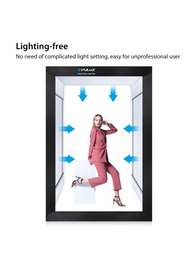 بولوز عدة تصوير احترافية PULUZ مزودة بصندوق إضاءة بطول 2 متر وبقدرة 240 واط بدرجة حرارة لون 5500 كلفن، مخصصة لتصوير الملابس أو البورتريه لنماذج البالغين - Image 5