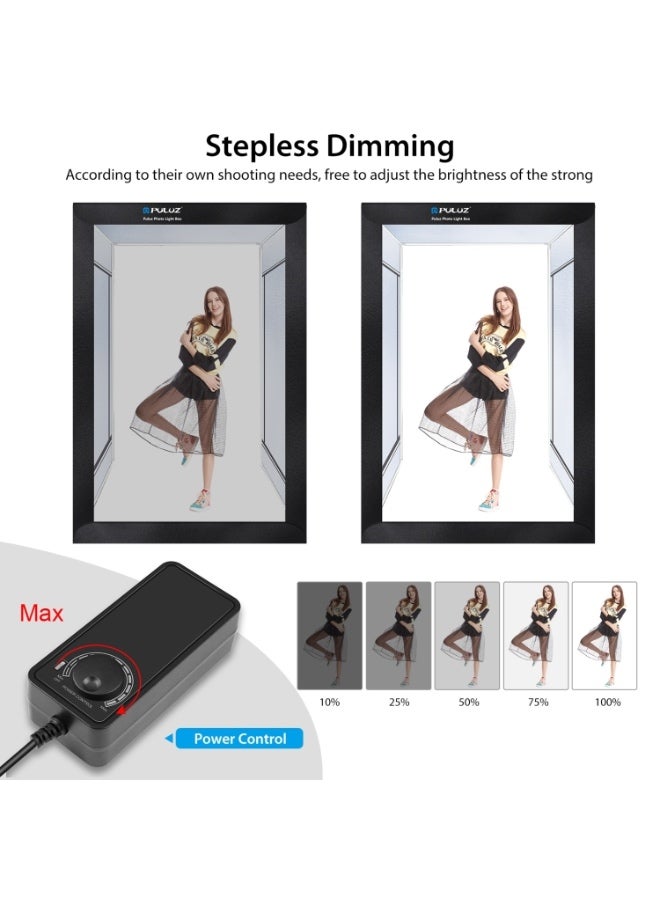 بولوز عدة تصوير احترافية PULUZ مزودة بصندوق إضاءة بطول 2 متر وبقدرة 240 واط بدرجة حرارة لون 5500 كلفن، مخصصة لتصوير الملابس أو البورتريه لنماذج البالغين - Image 4