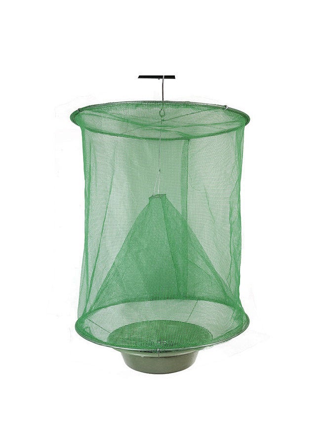 Generic - Reusable Hanging Fly Trap Farm Fly Catcher Mosquito Cage Fold-type Insect Trap Net for Home Ranch Garden Environmental Protection Not Including Bowl - Image 1