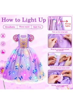 Al Aoyama Al Aoyama Princess Dresses for Girls - Light Up Princess Costume for Little Girls Toddler Age 3-8  - Image 4