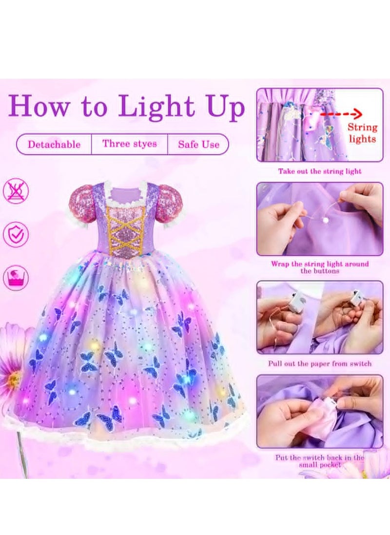 Al Aoyama Al Aoyama Princess Dresses for Girls - Light Up Princess Costume for Little Girls Toddler Age 3-8  - Image 4