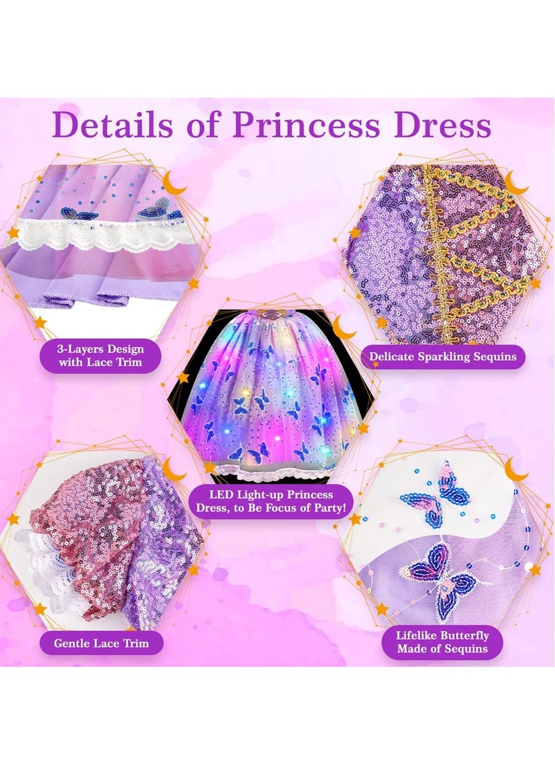 Al Aoyama Al Aoyama Princess Dresses for Girls - Light Up Princess Costume for Little Girls Toddler Age 3-8  - Image 5