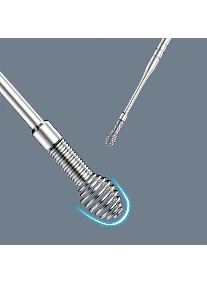 Generic 6/7pcs Ear Cleaning Spring Kit Ear Cleaner Wax Pickers Springs Kit Ear Care Spoon Curette Ear Cleaner Pick Cleaner Sticks  - Image 2