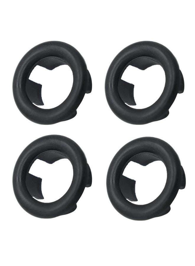 Alovexiong Alovexiong 4 Pack Bathroom Basin Sink Round Hole Trim Overflow Cover Rings Hole Insert in Cap Hollow Ring Triangle for Hole Diameter Replacement Ceramic Pots for Home,Sink,Bathroom,Kitchen (black) - Image 1