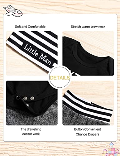 Fommy Baby Boy Clothes 0-3 Months Fall Winter Outfits Cooler Version Of Dad Print Romper Long Pants Hats Cute Boy Baby Clothes Outfits Set - Image 5