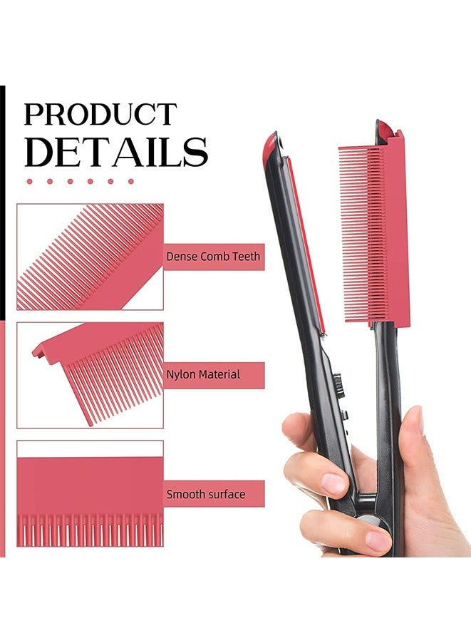 Generic 2 قطعة من مشط فرد الشعر لمكواة فرد الشعر، إكسسوارات أمشاط DIY للنساء تناسب مكواة فرد الشعر للاستخدام في المنزل أو الصالون  - Image 3