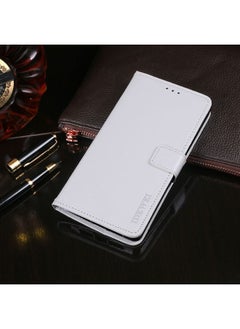 HuHa Case Cover For Realme V3 idewei Crazy Horse Texture Horizontal Flip Leather Case with Holder & Card Slots & Wallet White 
