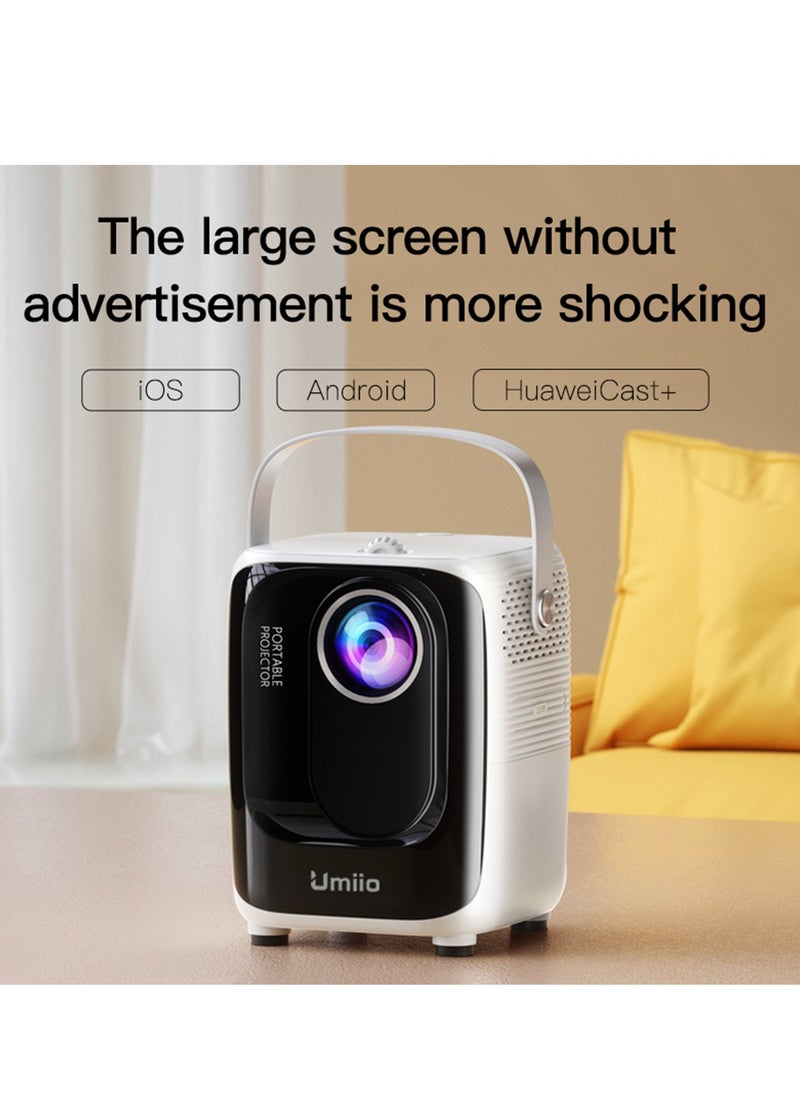 Android Video Projector Supports 5G WiFi Bluetooth, Ultra HD Supported,Portable Movie Projector Compatible With IOS and Android Phones With Stand