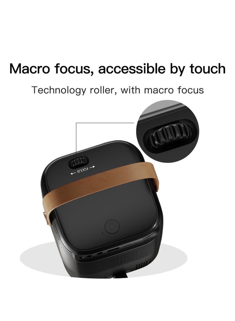 Android Video Projector Supports 5G WiFi Bluetooth, Ultra HD Supported,Portable Movie Projector Compatible With IOS and Android Phones With Stand