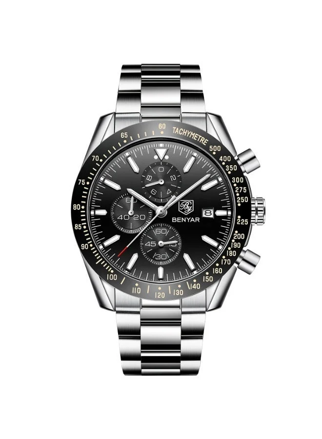 BENYAR  BY BENYAR Mens Watches Analog Quartz Chronograph Waterproof Watch for Men Business Work Sport Casual Classic Stainless Steel Dress Men's Wrist Watches Elegant Gifts for Men for Men | Best Price UAE