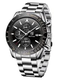 BENYAR BY BENYAR Mens Watches Analog Quartz Chronograph Waterproof Watch for Men Business Work Sport Casual Classic Stainless Steel Dress Men's Wrist Watches Elegant Gifts for Men