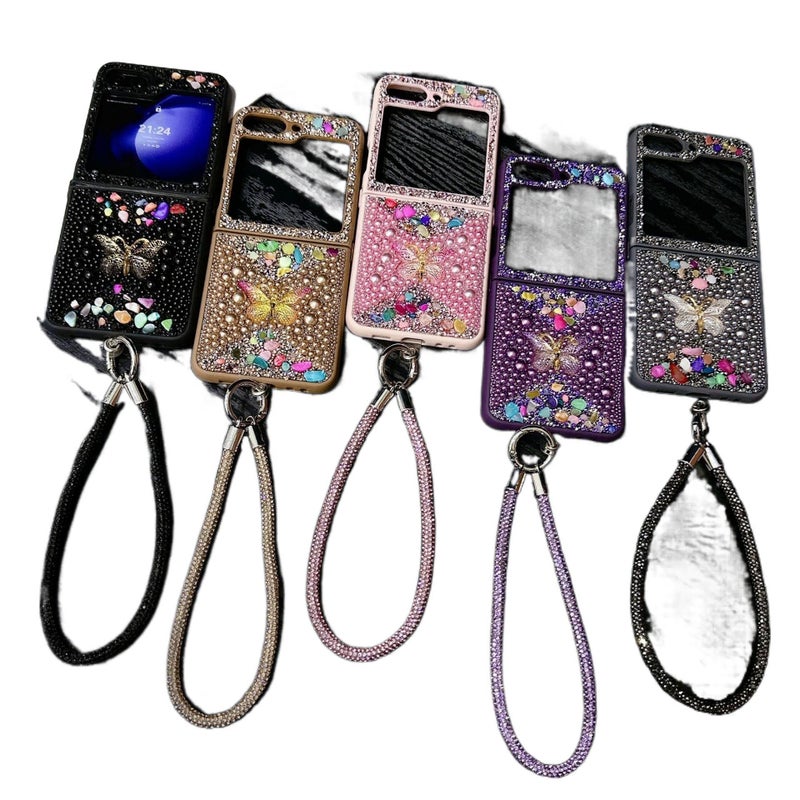 غطاء واقي | حماية من السقوط | حبل تعليق | بنفسجي TPU | مقاوم للصدمات لـ Samsung Galaxy Z Flip 4 - Image 3
