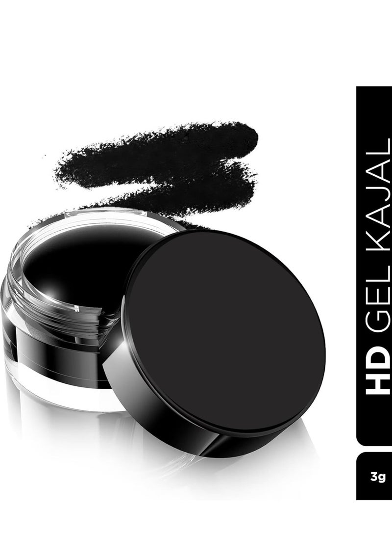Seven Seas Seven Seas HD Gel Kajal Eyebrows and eyeliner your eyes Long Lasting  Waterproof and Smudge Proof Black Kajal  - Image 2