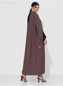 Rosette Abaya Embroidered Stylish Abaya  - Image 3