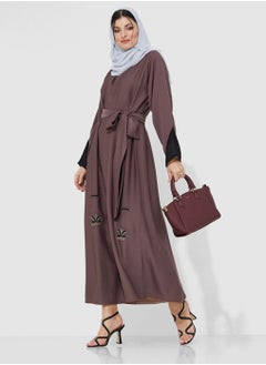 Rosette Abaya Embroidered Stylish Abaya  - Image 1