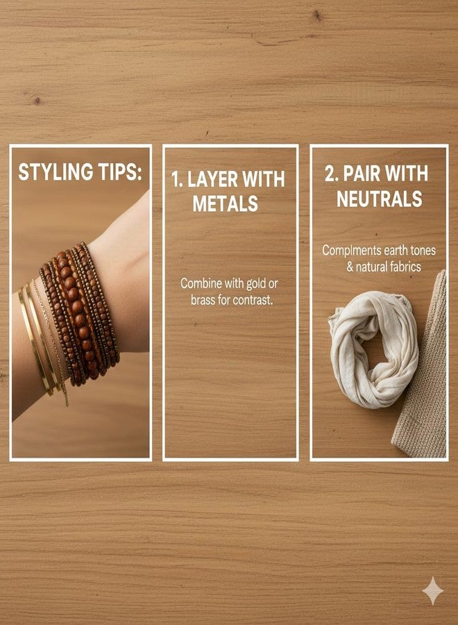DCA Wood Multicolor Women Bangle/Bracelet (1120) - Image 5