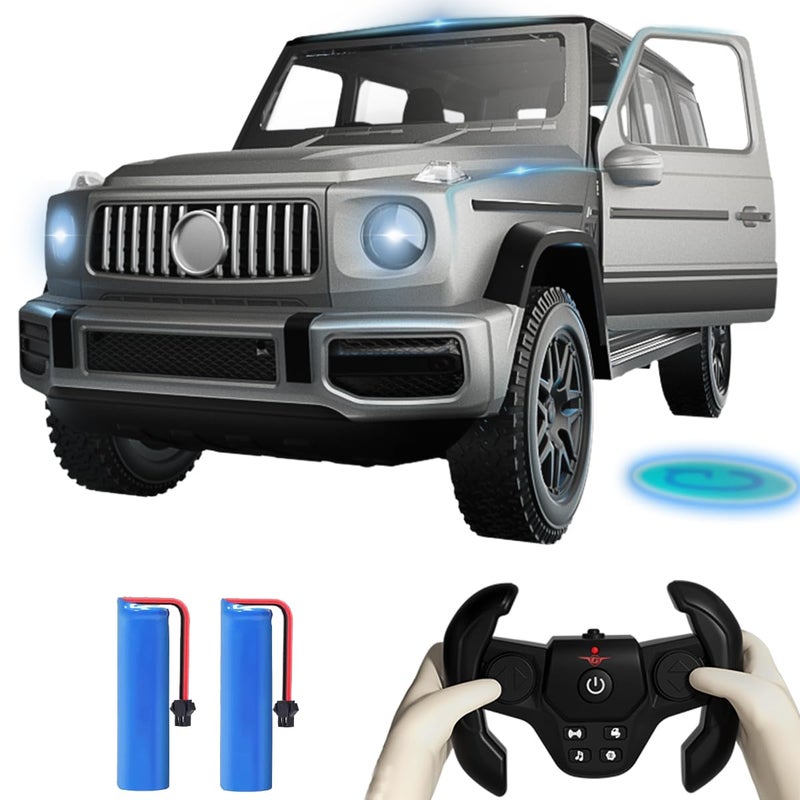 SNACKTANT 24G RC Cars for Kids 114 Remote Control Jeep Toy with LED Lights Gesture Sensing Open Doors Racing SUV Truck OffRoad All Terrain Crawler Vehicle Toy Birthday for Boys - Image 3