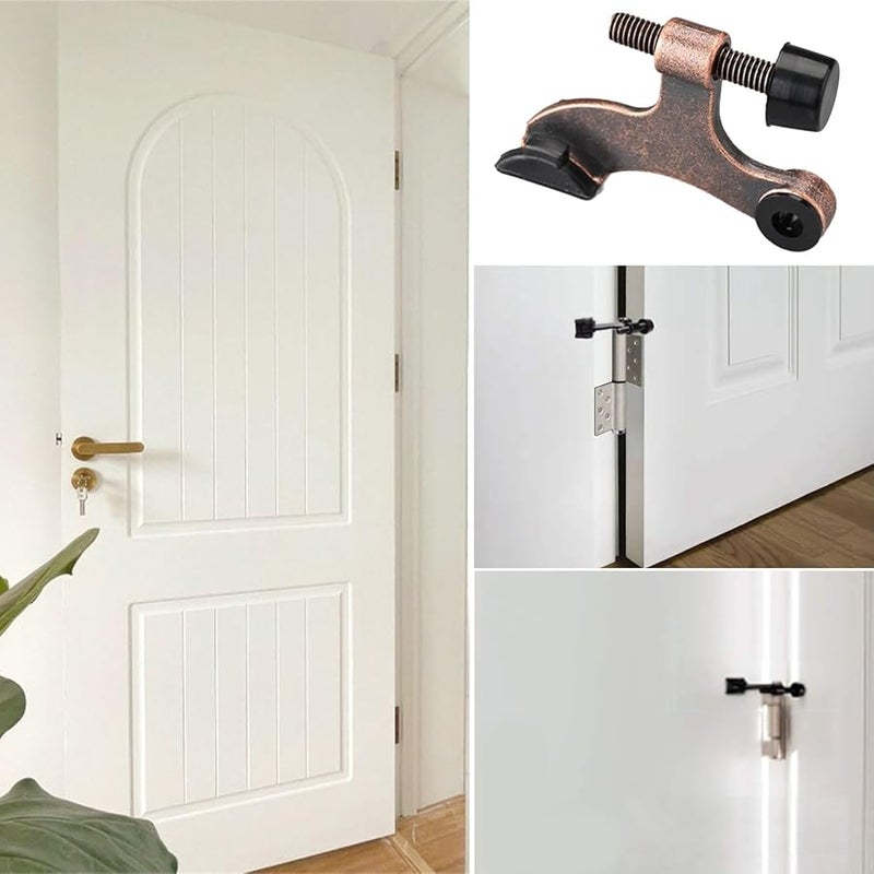 Bronze Heavy Duty Reinforced Metal Door Hinge Set 8 Pieces US Type Pin Stop - Image 3