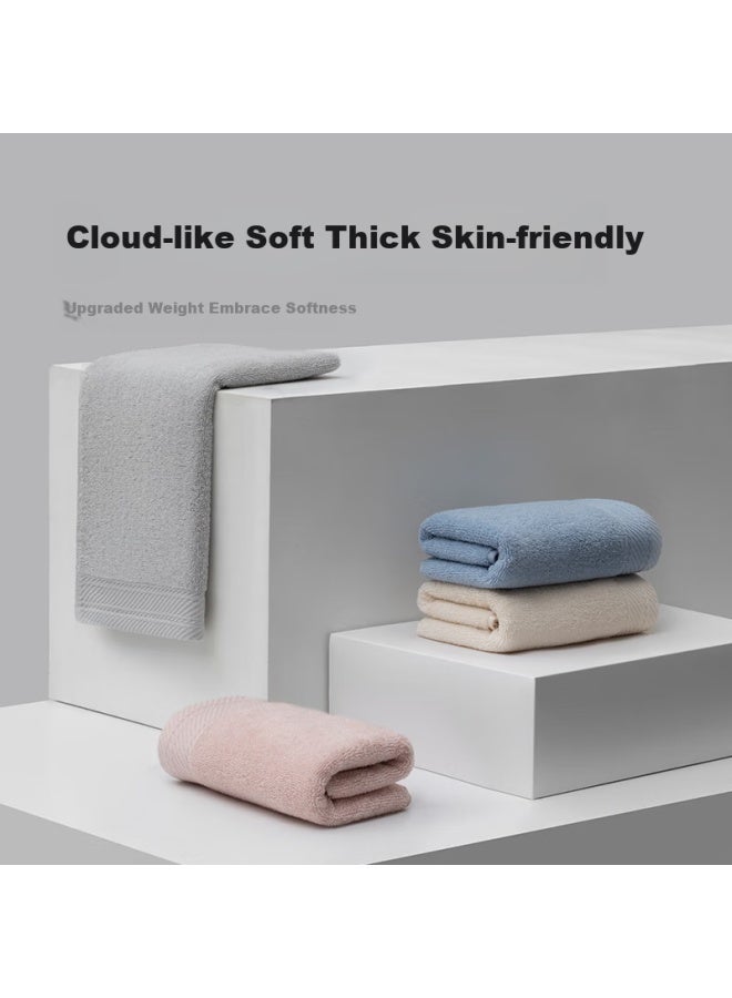 Sanli 7A Antibacterial Cotton Towels For Home Use, 4 Pieces For Men Soft Face Towels For Women 100% Long-Staple Cotton