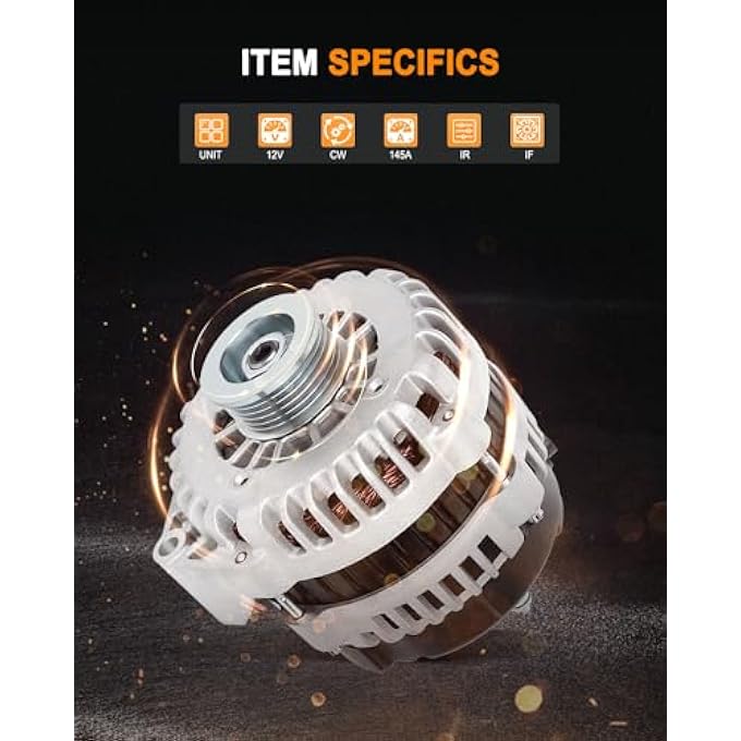 ASAPE New Alternator Fit for 2006 for Cadillac Escalade 6.0L 2005-2007 for GMC Sierra 1500 4.3L 2005-2006 for GMC Sierra 1500 5.3L, Replace OE 8302 - Image 2