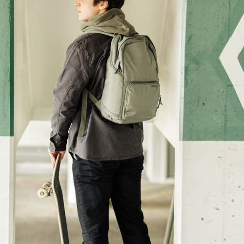 BREVITE The Brevite Backpack- Casual daypack backpacks for every function. Compact but spacious 18L aesthetic traveling backpack with laptop compartment. (Green) - Image 5