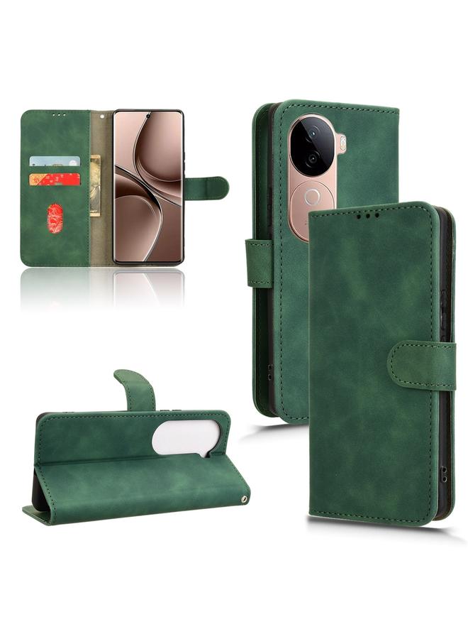 The Bros Case For vivo V40e 5G India / iQOO Z9s 5G Skin Feel Magnetic Flip Leather Phone Case