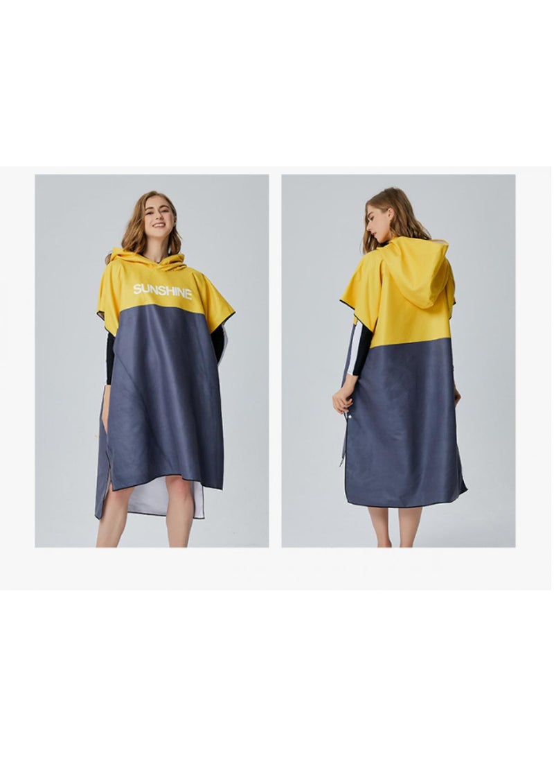 general Microfiber Hooded Wearable Absorbent Quick-drying Beach Bathrobe - Image 2