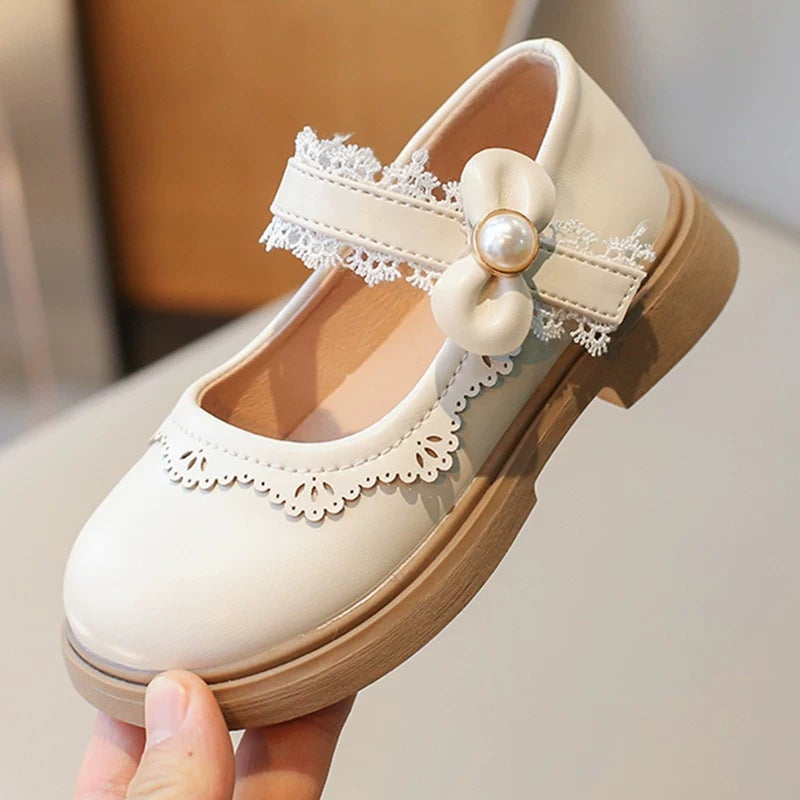 Soft-Soled Girls'' Shoes Kidsren''s Genuine Leather Princess Small Leather Shoes 2025 Spring New Baby Girl Simple Black Shoes - Image 2