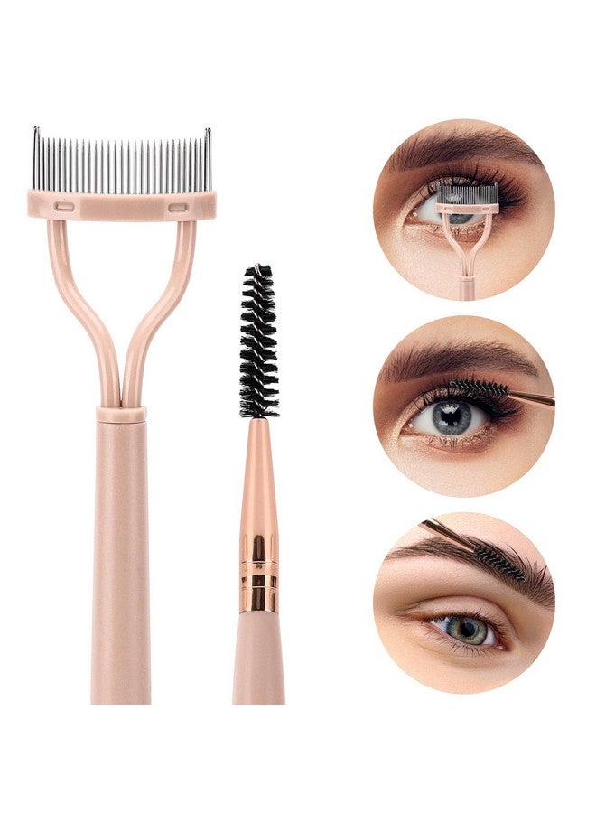 LoveBB 3 Pcs Eyelash Separator Comb With Spoolie Brush Dual Head Lash Separator Tool Eye Lash Comb Brush (Black Pink) - Image 4