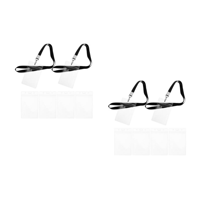 12 pcs Boarding Pass Cover Luggage Label Holder Practical ID Holder Name Hanging Shell (4pcs Style 1 Cover + 2pcs ID Holder) - Image 3