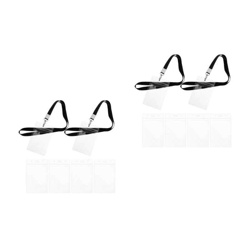 12 pcs Boarding Pass Cover Luggage Label Holder Practical ID Holder Name Hanging Shell (4pcs Style 1 Cover + 2pcs ID Holder) - Image 4