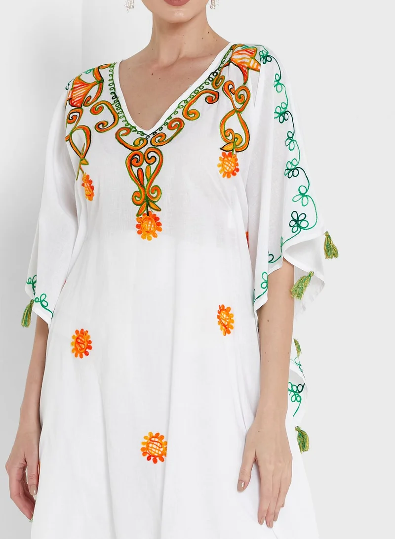 ARABIAN CLOSET Embroidered Kaftan