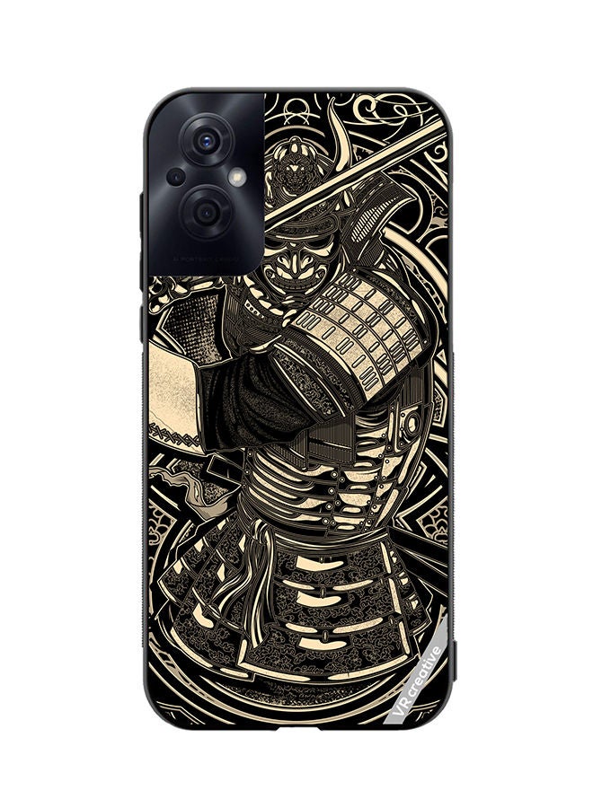 VR CREATIVE Protective Case Cover For Oppo Reno8 Z Cool Samurai Design Multicolour - Image 1