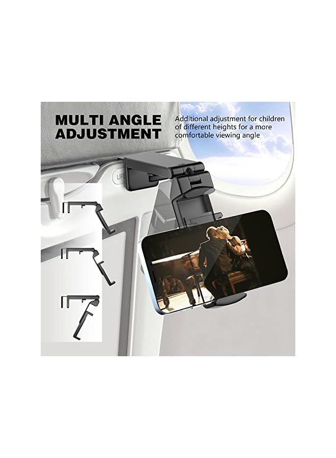 Perilogics Airplane in Flight Phone Mount. Handsfree Phone Holder for Desk with Multi-Directional Dual 360 Degree Rotation. Pocket Size Travel Essential Accessory for Flying. US Patented and Protected. - Image 3