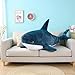 Ryttir 472 Inch XXL Giant Shark Stuffed AnimalsChubbier Shark Pillow Soft Shark Plush Shark Body Pillow Stuffed Shark Dcor Perfect Chrismas Stress Relief Gift for Kids Women - Image 2