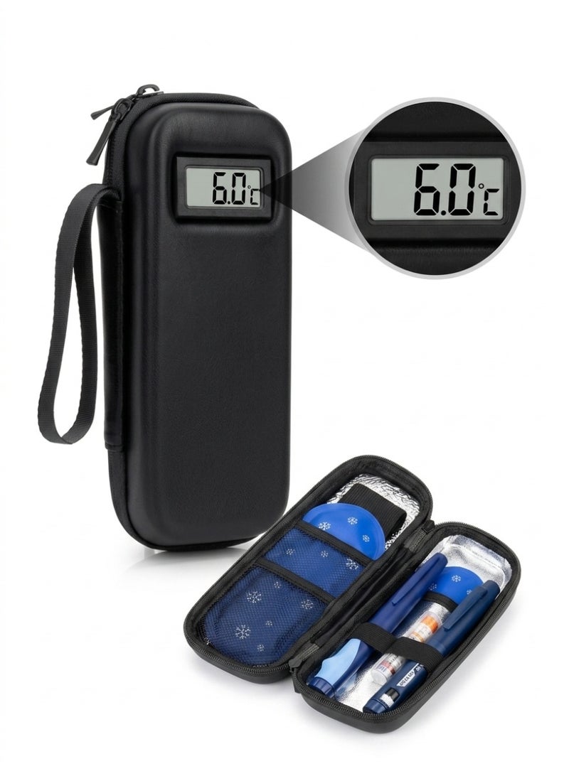 HAYALUX Insulin Cooler Travel Case with Temperature Display, Small Fridge Cooler Medicine Cooler Travel Case with 2 Ice Pack - Image 1