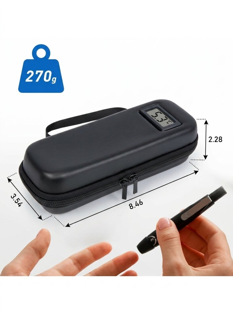 HAYALUX Insulin Cooler Travel Case with Temperature Display, Small Fridge Cooler Medicine Cooler Travel Case with 2 Ice Pack - Image 3