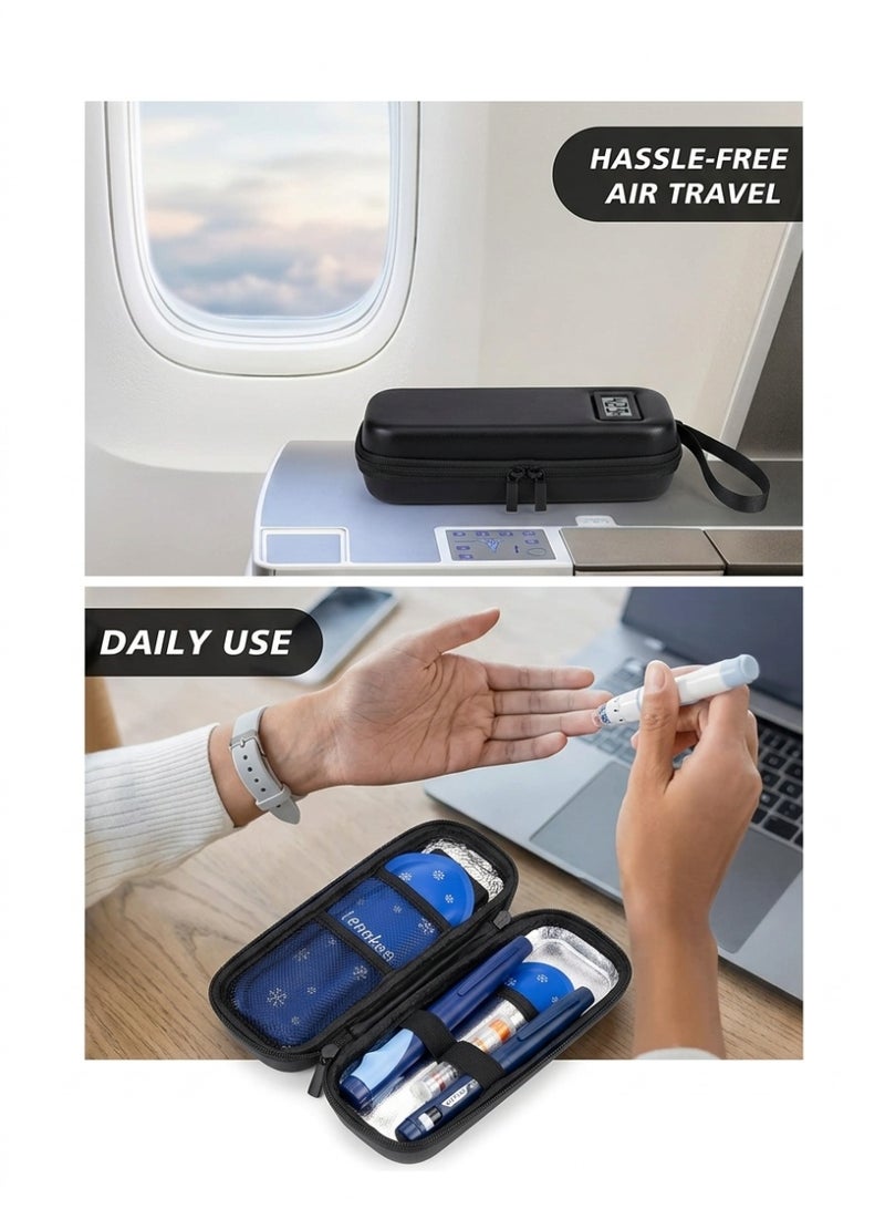 HAYALUX Insulin Cooler Travel Case with Temperature Display, Small Fridge Cooler Medicine Cooler Travel Case with 2 Ice Pack - Image 2