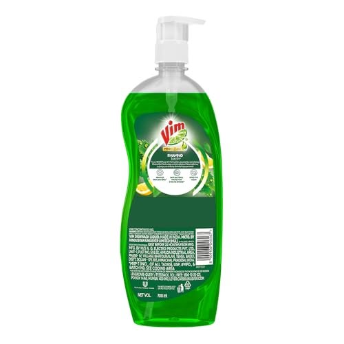 Vim ProClean Dishwash Liquid Gel with Neem powered by RhamnoTech™, Removes 99.9%* Bacteria, Removes Tough Grease and Odours, 700ml - Image 2