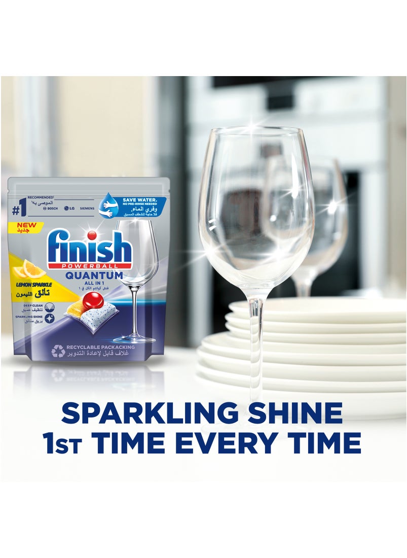 Finish - Powerball Quantum All In 1 Dishwasher Lemon Sparkle 50 Tablets - Image 1