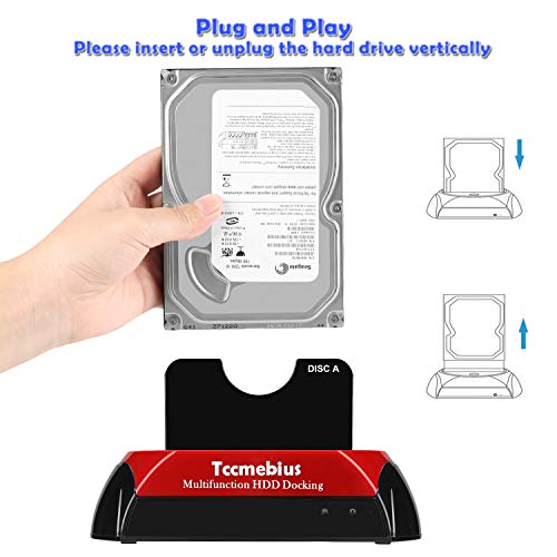 Tccmebius USB 3.0 Hard Drive Docking Station, TCC-S868-US USB 3.0 to 2.5 3.5 Inch SATA IDE Dual Slots Reader External Enclosure, for 2.5" 3.5" IDE SATA I/II/III HDD SSD - Image 5