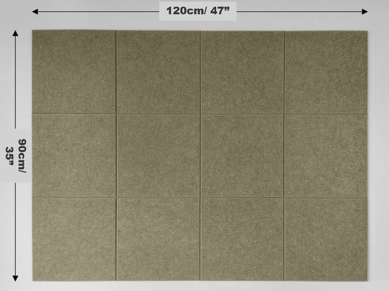 DECORITA Green Bulletin Board | Cork Boards for Walls | Felt Cork Board for Office, Home & Classroom | Green Office Classroom Supplies | Felt Wall Tiles (12-Pack) | Olive - Image 3
