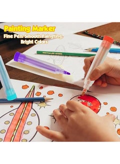 Generic 208 PCS Art Supplies,Drawing Art Kit for Kids Girls Boys Teens Artist, Art Set Case with Trifold Easel, Includes Oil Pastels, Crayons, Colored Pencils, Coloring Book, Scissors, Origami Paper 40 Sheets  - Image 3