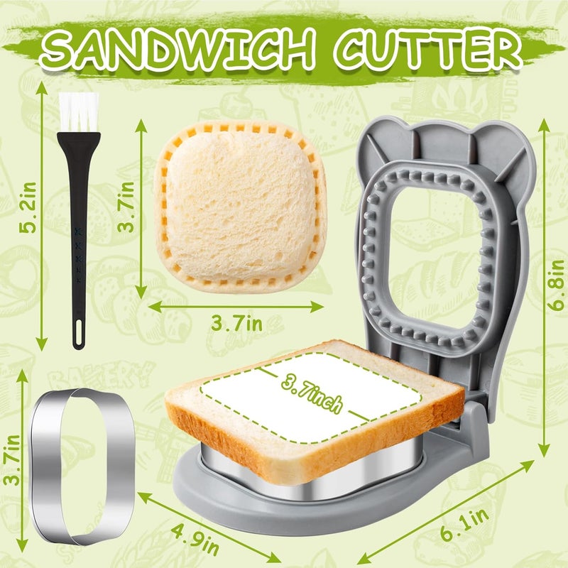 Nifogo Uncrustable Sandwich Cutter Maker, Large Sandwich Cutter and Sealer for Kids Children Boys Girls Lunch Breakfast - Image 2