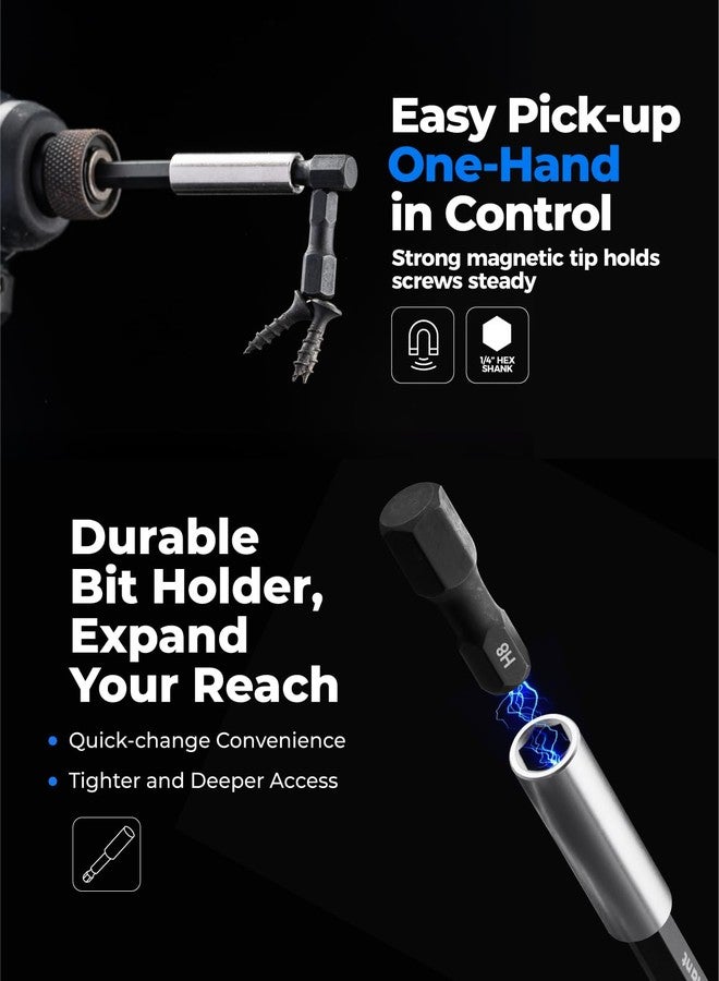 toolant 26 Pcs Hex Head Allen Wrench Drill Bit Set,1/4Hex Shank Quick Change Bit Holder,Metric and SAE Durable Allen Key Drill Bits with Strong Magnetic,1” Long with Storage Box - Image 4